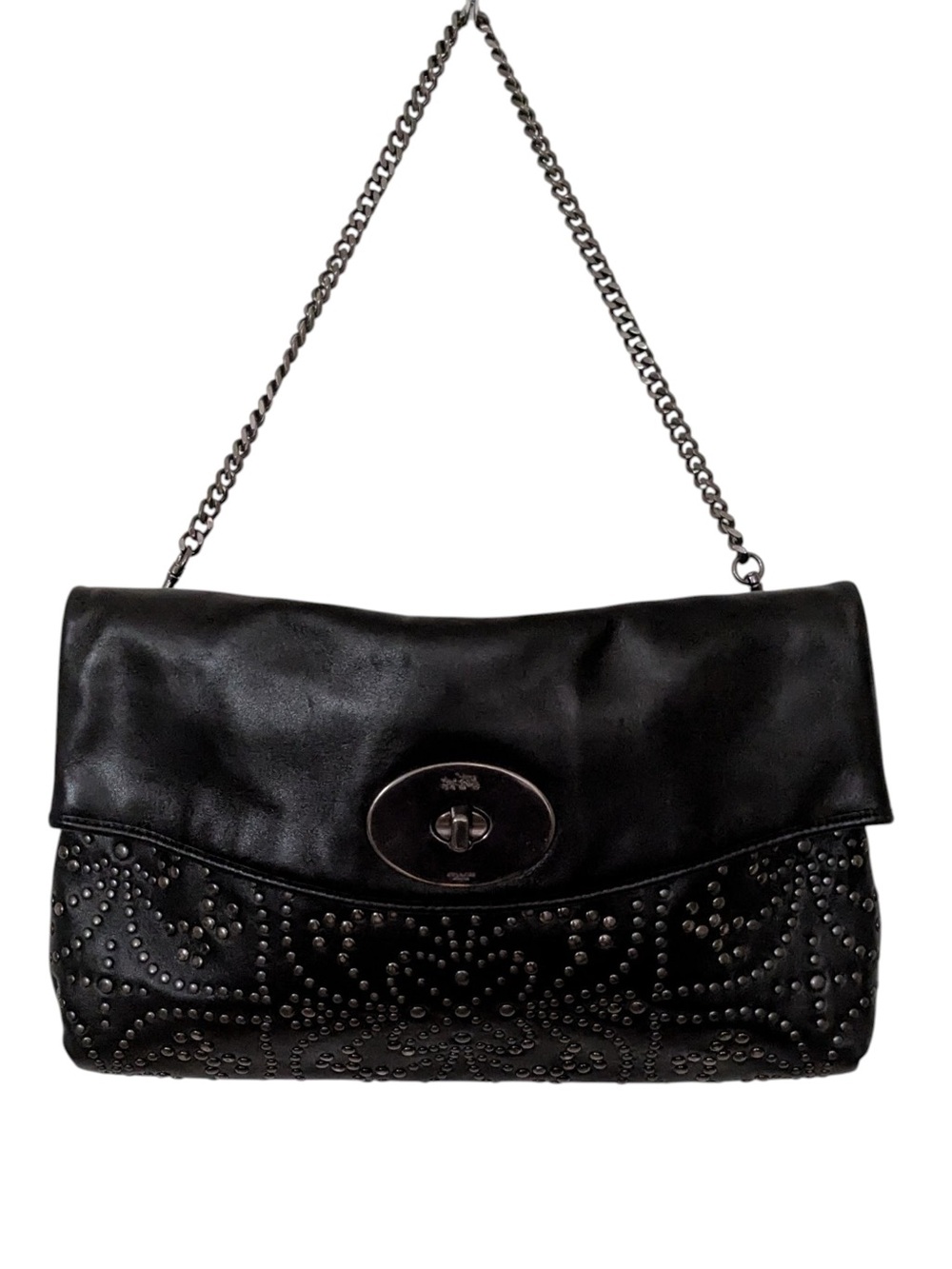 Coach Mini Stud Large Leather Clutch